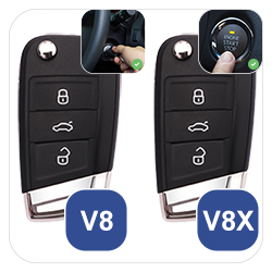 VOLKSWAGEN, SKODA, SEAT V8X, V8 Key(s)