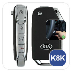 Auto Schlüssel Schutz Hülle Weiß für Hyundai KIA Klappschlüssel Key Cover 