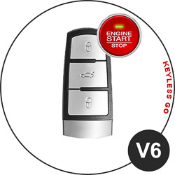 Modèle clé VW Volkswagen Keyless-Go - V6 (pour VW Passat)
