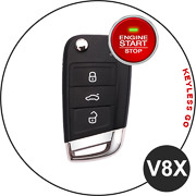 key case for volkswagen keyless go keys (v8x)