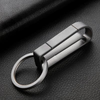 Titanium Schlüsselanhänger Karabiner Mit Gürtelklemme Inkl. Karabiner Und Schlüsselring - Titan