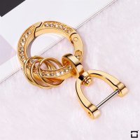 Decorative Keychain With Crystal Decoincluding Carabiner