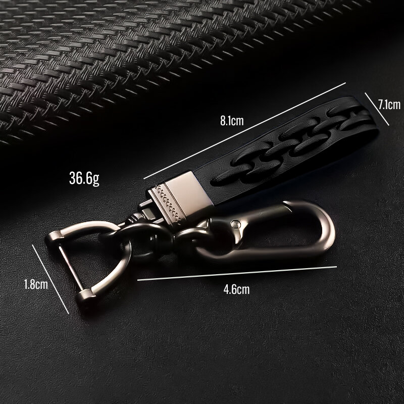 Carocase Schlüsselanhänger Lederband Inkl. Karabiner Premium Autoschlüssel Schutzhülle - Detailansicht 2