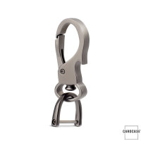 Solid Keychain Including Carabiner - Anthracite