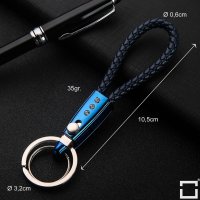 Carocase Leather Keychain With Crystal Decoincluding Keyring