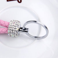 Mini Schlüsselanhänger Lederband Mit Kristalldekoinkl. Schlüsselring