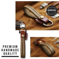 Premium Schlüsselanhänger Lederband Mit Akzentnähteninkl. Karabiner