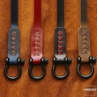 Premium Schlüsselanhänger Lederband Mit Akzentnähten