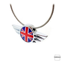 Wings Schlüsselanhänger  - Union Jack Flag/Schwarz-Grau (B)