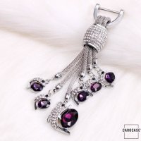 Decorative Keychain With Crystal Deco - Rose