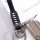 Exclusive Leather Keychain With Accented Seamsincluding Carabiner And Keyring - Black