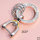 Decorative Keychain With Crystal Decoincluding Carabiner -