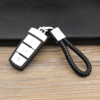 Premium Leather Keychain Including Carabiner - Black