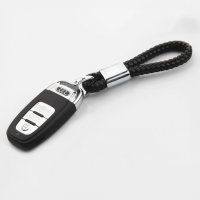 Premium Leather Keychain Including Carabiner - Black