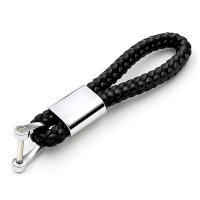 Premium Leather Keychain Including Carabiner - Black