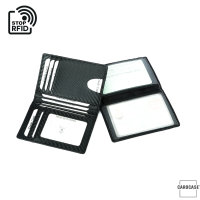 Carbon-Look Kreditkartenetui mit RFID Blocking - 9 Kartenfächer + 2 Sichtfenster - KTS30
