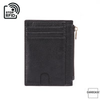 Leder Kreditkarten-Etui KTS22 mit Reißverschluß und RFID Schutz