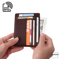 Leder Kreditkartenetui KTS17 mit Reißverschluß und RFID Schutz