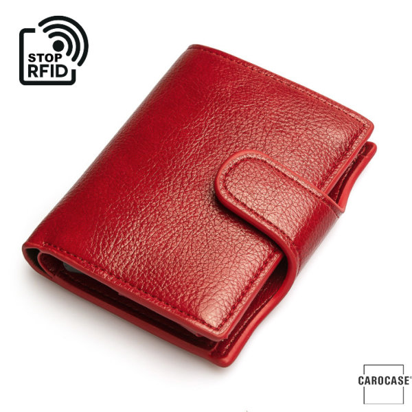 Kreditkarten Scheckkartenetui KTS10  mit Pop-Up Funktion und RFID Blocker rot