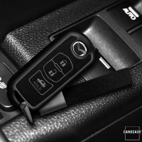 Silikon Alcantara Schutzhülle passend für Mazda Schlüssel + Lederband + Karabiner  SEK12-MZ2