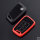 Silicone, Alcantara/leather key fob cover case fit for Volkswagen, Skoda, Seat V4 remote key black
