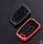 Silicone, Alcantara/leather key fob cover case fit for Volkswagen, Skoda, Seat V4 remote key black