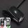 Coque de protection en silicone, Cuir Alcantara pour voiture BMW clé télécommande B4, B5 noir