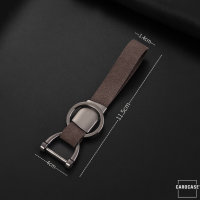 Silicone, Alcantara/leather key fob cover case fit for BMW B6, B7 remote key brown