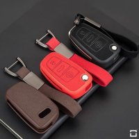 Silicone, Alcantara/leather key fob cover case fit for...