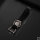 Silikon Alcantara Schutzhülle passend für Audi Schlüssel + Lederband + Karabiner  SEK12-AX3