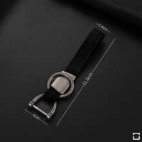 silicona, Cuero Alcantara funda para llave de Audi AX3 negro