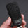 Cover Guscio / Copri-chiave silicone, Pelle Alcantara compatibile con Audi AX6 nero