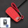 Silicone, Alcantara/leather key fob cover case fit for Audi AX6 remote key red
