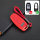 Silicone, Alcantara/leather key fob cover case fit for Audi AX7 remote key red