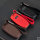 Silicone, Alcantara/leather key fob cover case fit for Audi AX7 remote key red