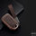 Silicone, Alcantara/leather key fob cover case fit for Honda H13 remote key brown