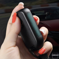 Cover Guscio / Copri-chiave silicone, Pelle Alcantara compatibile con Honda H14 nero