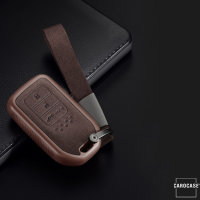 Silikon Alcantara Schutzhülle passend für Honda Schlüssel + Lederband + Karabiner schwarz SEK12-H15-1