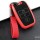 Silicone, Alcantara/leather key fob cover case fit for Kia K7 remote key red