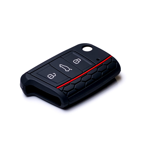 Silikon Schlüsselhülle / Schutzhülle (SEK6) passend für Volkswagen, Skoda,  Seat Schlüssel
