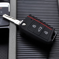 Coque de protection en silicone pour voiture Volkswagen, Audi, Skoda, Seat clé télécommande V3