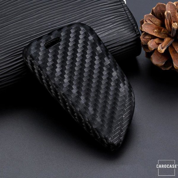 Silikon Carbon-Look Schlüssel Cover passend für BMW Schlüssel schwarz, 7,95  €