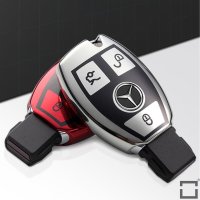 Glossy Silikon Schutzhülle passend für Mercedes-Benz Schlüssel  SEK8-M7