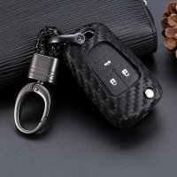 Silicone key fob cover case fit for Opel OP6, OP7, OP8, OP5 remote key black