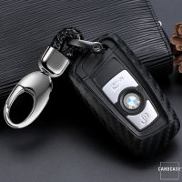 Silikon Carbon-Look Schlüssel Cover passend für BMW Schlüssel schwarz SEK3-B5