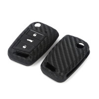 TPU key cover (SEK10) for Volkswagen, Audi, Skoda, Seat keys  - black