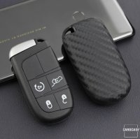 Silicone key fob cover case fit for Jeep, Fiat J4, J5, J6, J7 remote key black
