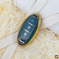 Glossy TPU Schlüsselhülle / Schutzhülle (SEK18/2) passend für Nissan Schlüssel