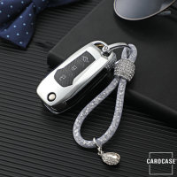 Glossy Carbon-Look Schlüssel Cover passend für Ford Schlüssel  SEK14-F2