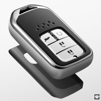 Black-Glossy Silikon Schutzhülle passend für Honda Schlüssel  SEK7-H12
